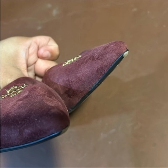 COACH Suede Pointy Toe Flats Size 10 Women - Picture 5 of 5